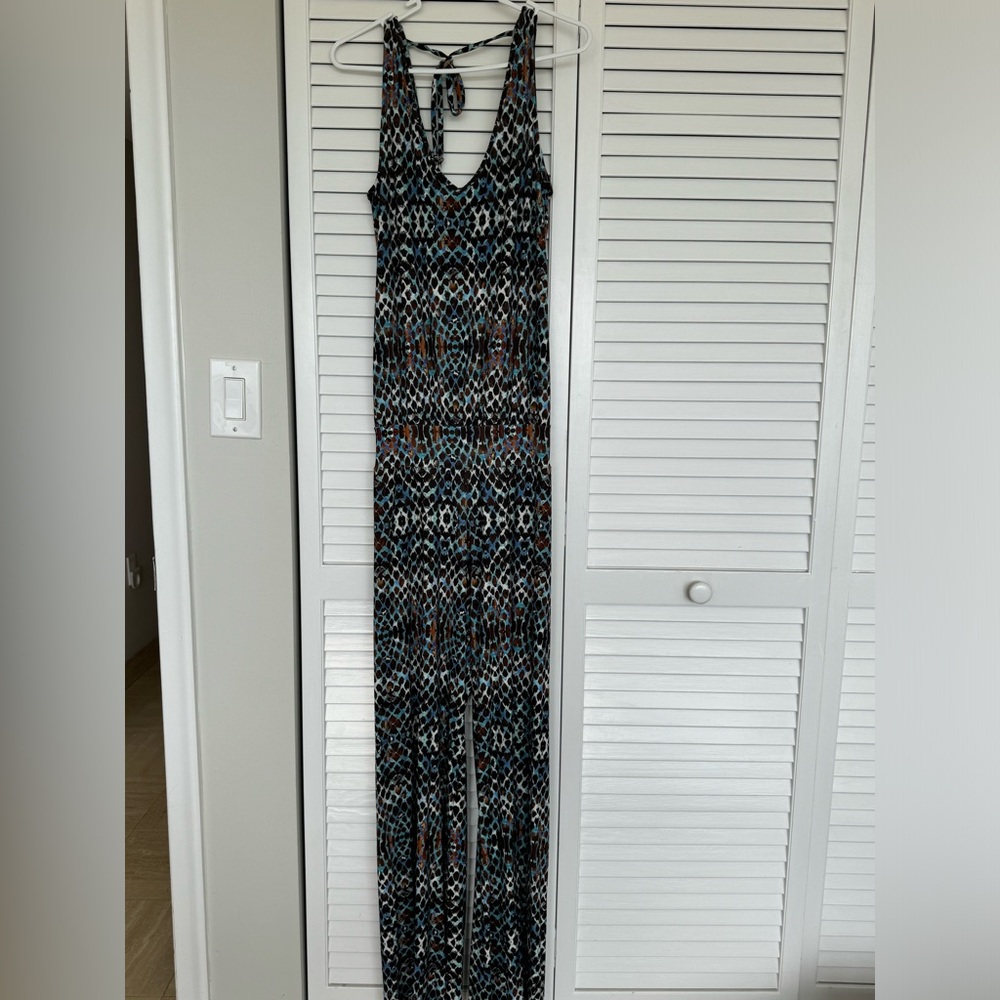 Multicolor, tie back romper, XS